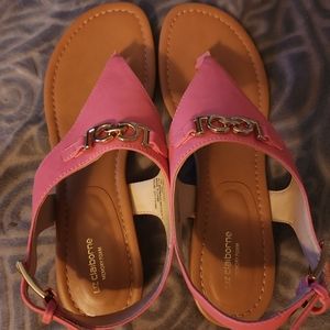 Liz Claiborne Sandles Color Rose Garden/Coral